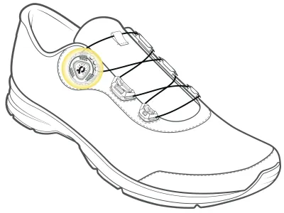 Dial mounted on the eyestay